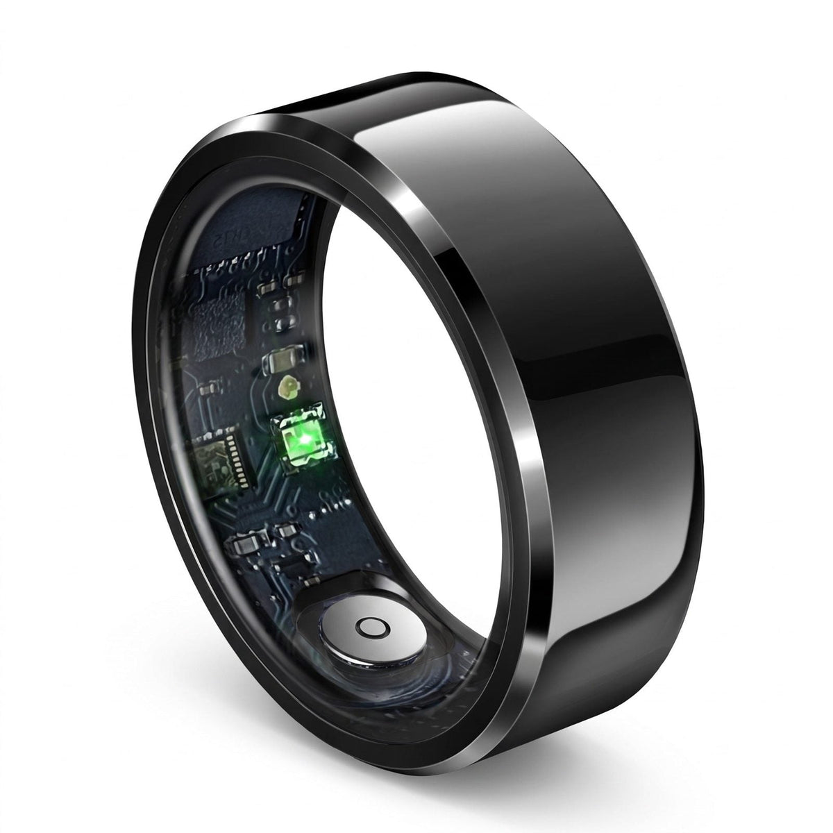 Anello smart in acciaio nero, variante colore nero