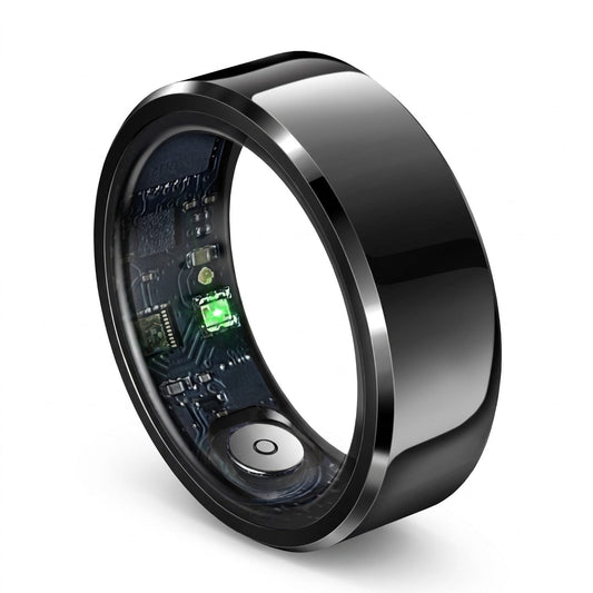 Anello smart in acciaio nero, variante colore nero