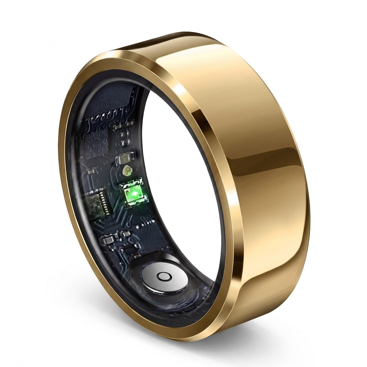 Anello smart in acciaio dorato, variante colore oro
