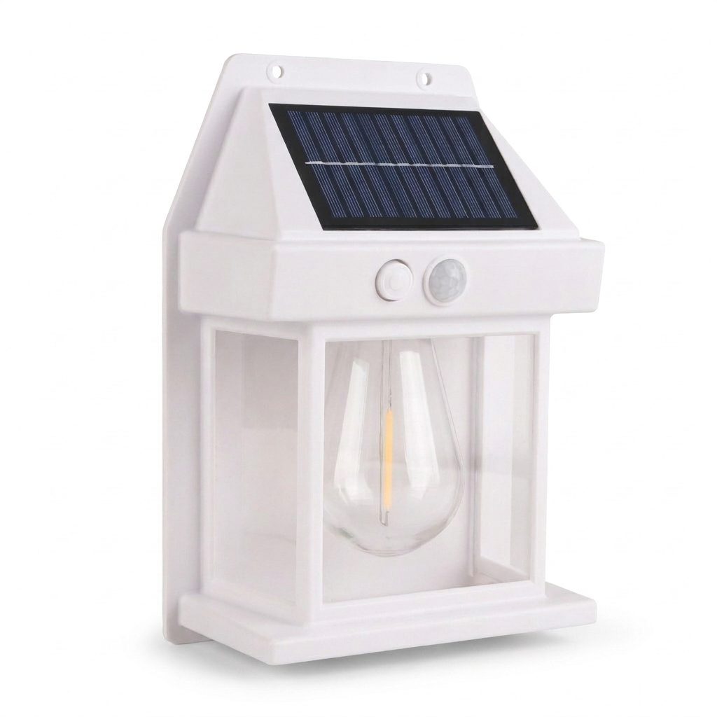Applique solare da esterno con sensore di movimento, colore bianco