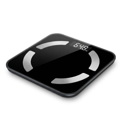 Bilancia impedenziometrica Bluetooth nera con app in 19 lingue