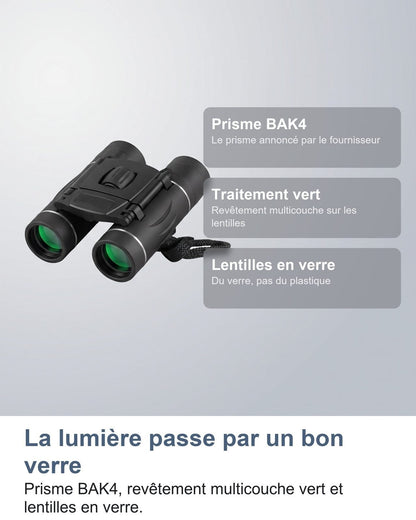 La luce passa da un buon vetro: prisma BAK4, rivestimento multistrato verde e lenti in vetro