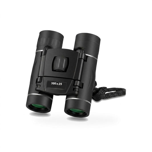 Binocolo compatto pieghevole 300 x 25, leggero, su fondo bianco
