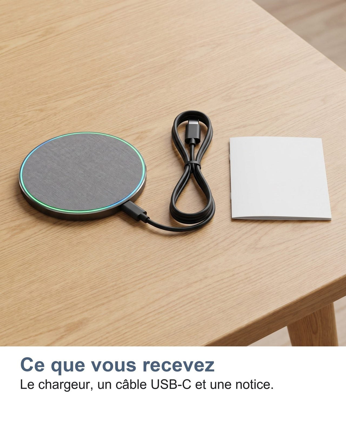 Cosa ricevi: il caricatore, un cavo USB-C e un manuale