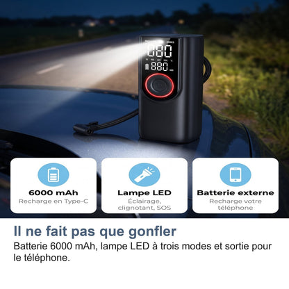 Non si limita a gonfiare: batteria, torcia LED e uscita per il telefono