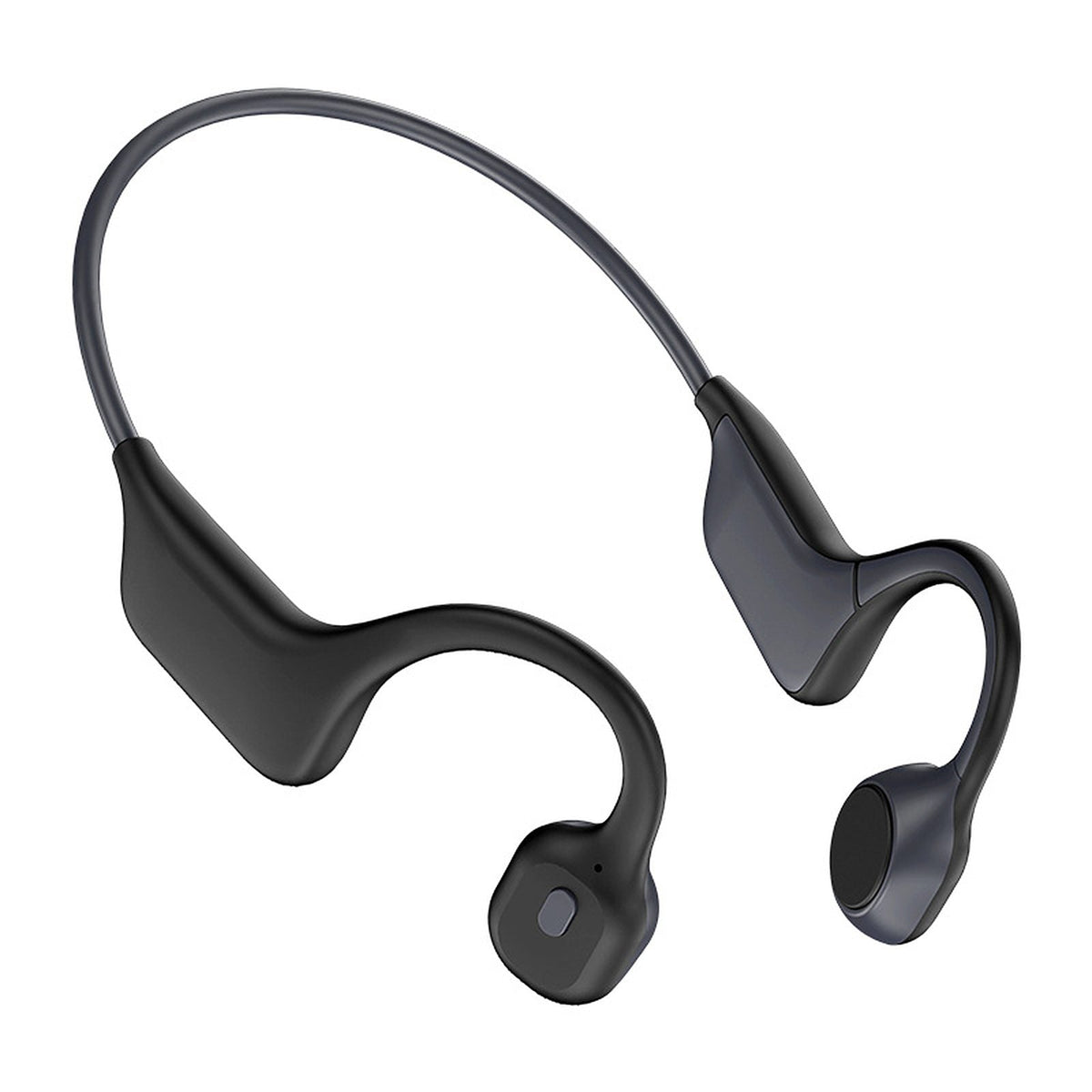 Cuffie a conduzione ossea con archetto dietro la nuca, Bluetooth 5.3, colore nero