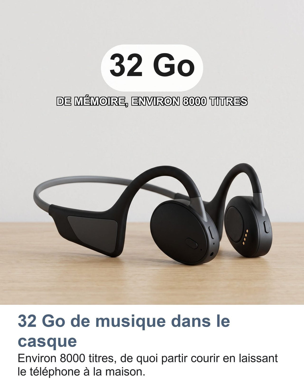 32 GB di musica nelle cuffie: circa 8000 brani, per uscire a correre lasciando il telefono a casa