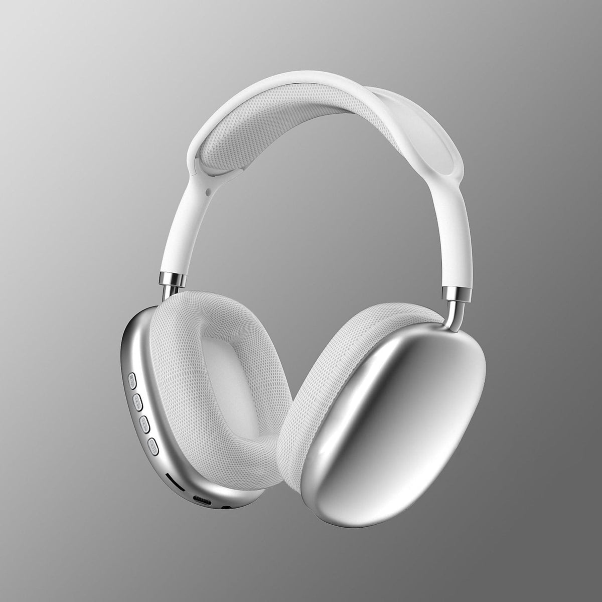 Cuffie Bluetooth over ear wireless, colore argento