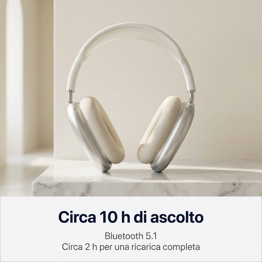 Circa 10 h di ascolto, Bluetooth 5.1 e circa 2 h per una ricarica completa
