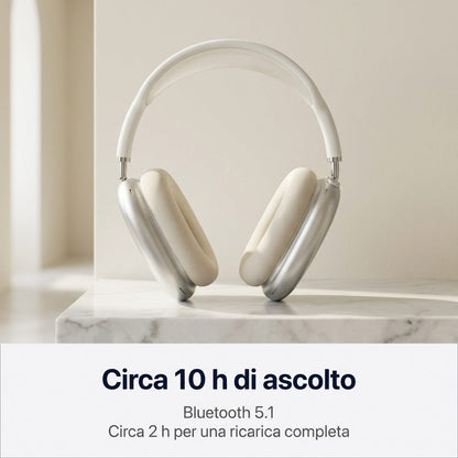 Circa 10 h di ascolto, Bluetooth 5.1 e circa 2 h per una ricarica completa