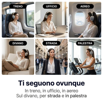 Ti seguono ovunque: in treno, in ufficio, in aereo, sul divano, per strada e in palestra