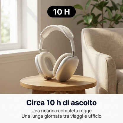 Circa 10 h di ascolto: una ricarica completa regge una lunga giornata tra viaggi e ufficio