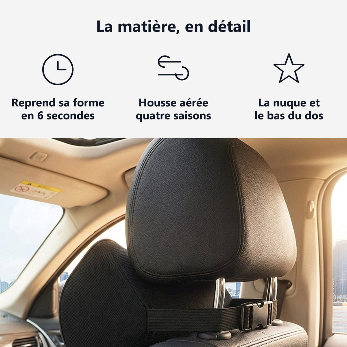 Memory foam, fodera traspirante 3D