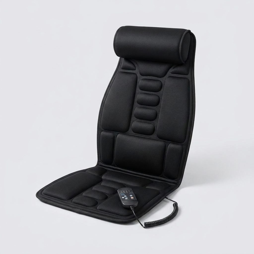 Cuscino massaggiante shiatsu riscaldato installato su un sedile