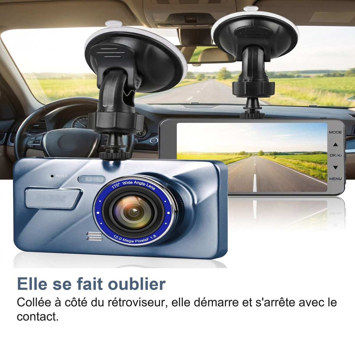 La dash cam si fa dimenticare: attaccata accanto allo specchietto, parte e si ferma con il quadro