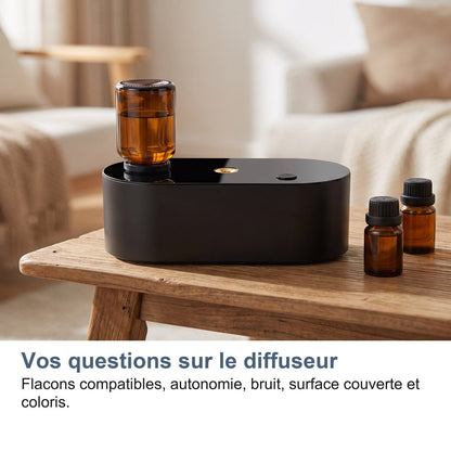 Le tue domande sul diffusore: boccette compatibili, autonomia, rumore, superficie coperta e colori