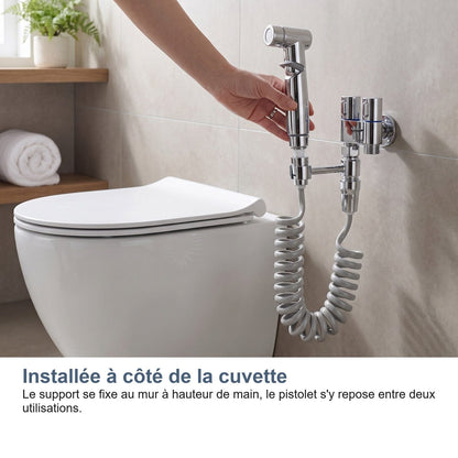 Installata accanto al vaso, con supporto girevole a 360 gradi