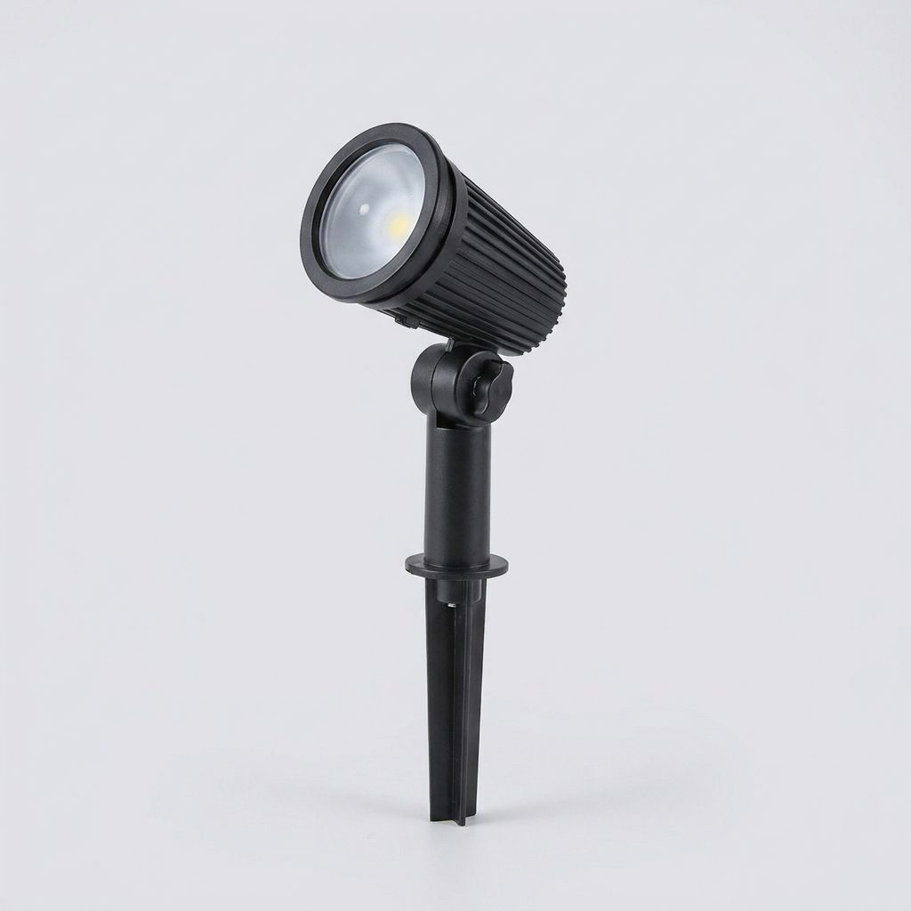 Faretto solare da giardino orientabile con picchetto, luce bianca