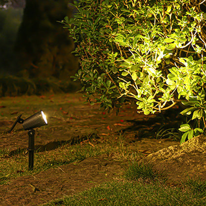 Faretto solare da giardino orientabile con picchetto, luce bianca calda
