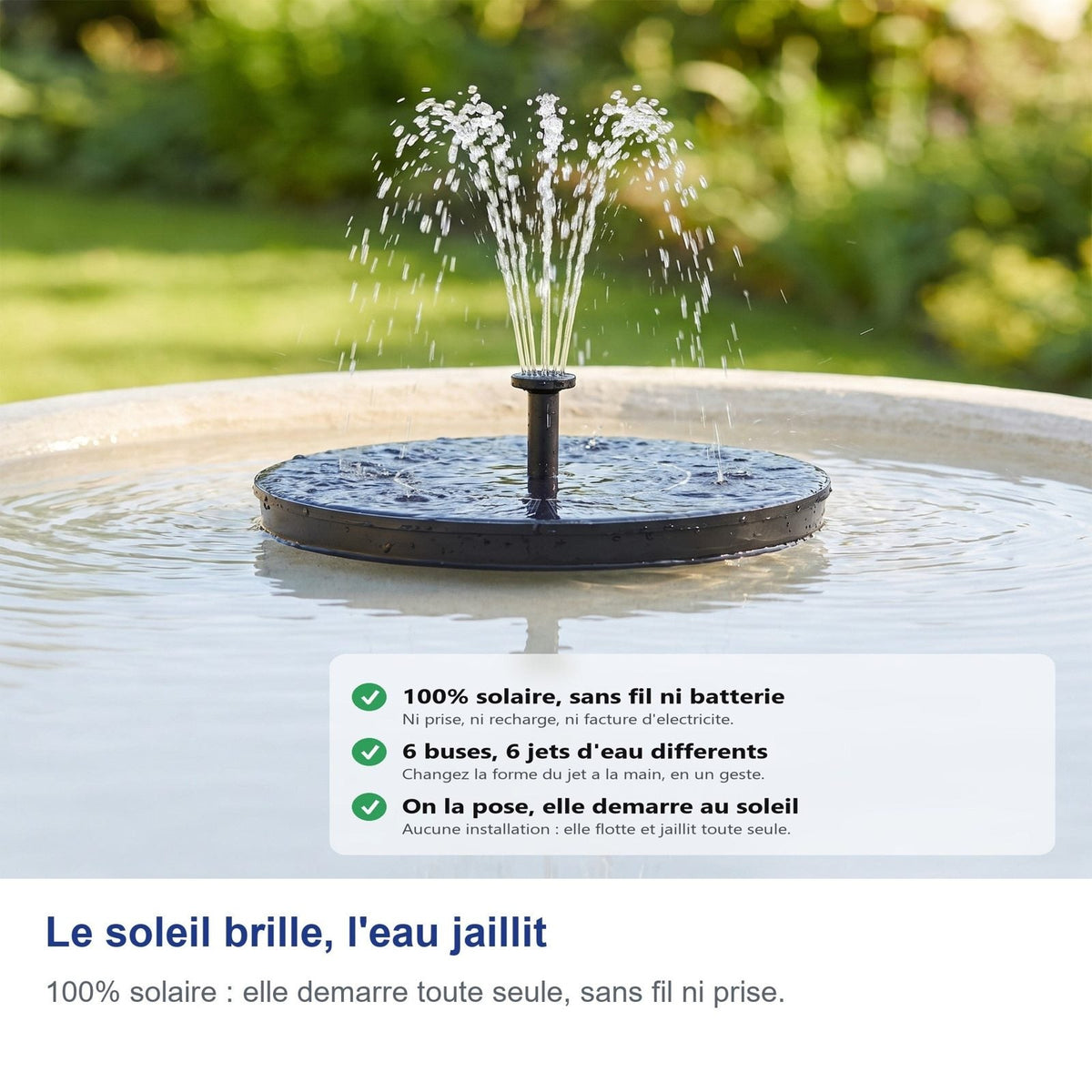 Il sole splende, l'acqua zampilla