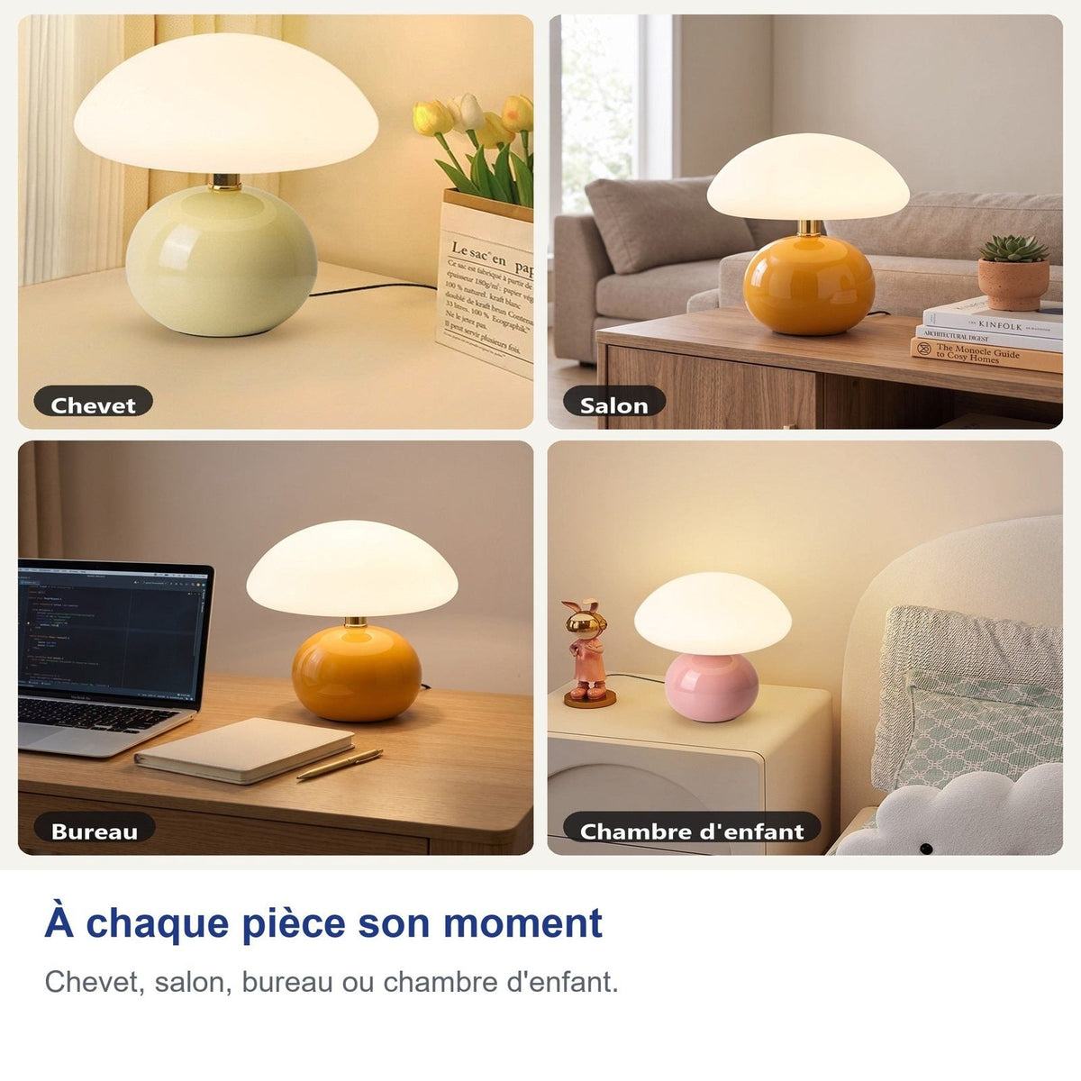 A ogni stanza il suo momento: comodino, soggiorno, scrivania, cameretta