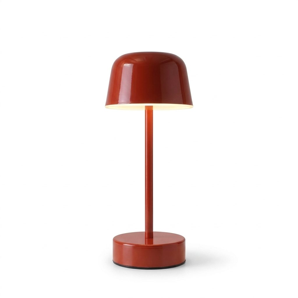 Lampada da tavolo a fungo senza fili ricaricabile, colore rosso
