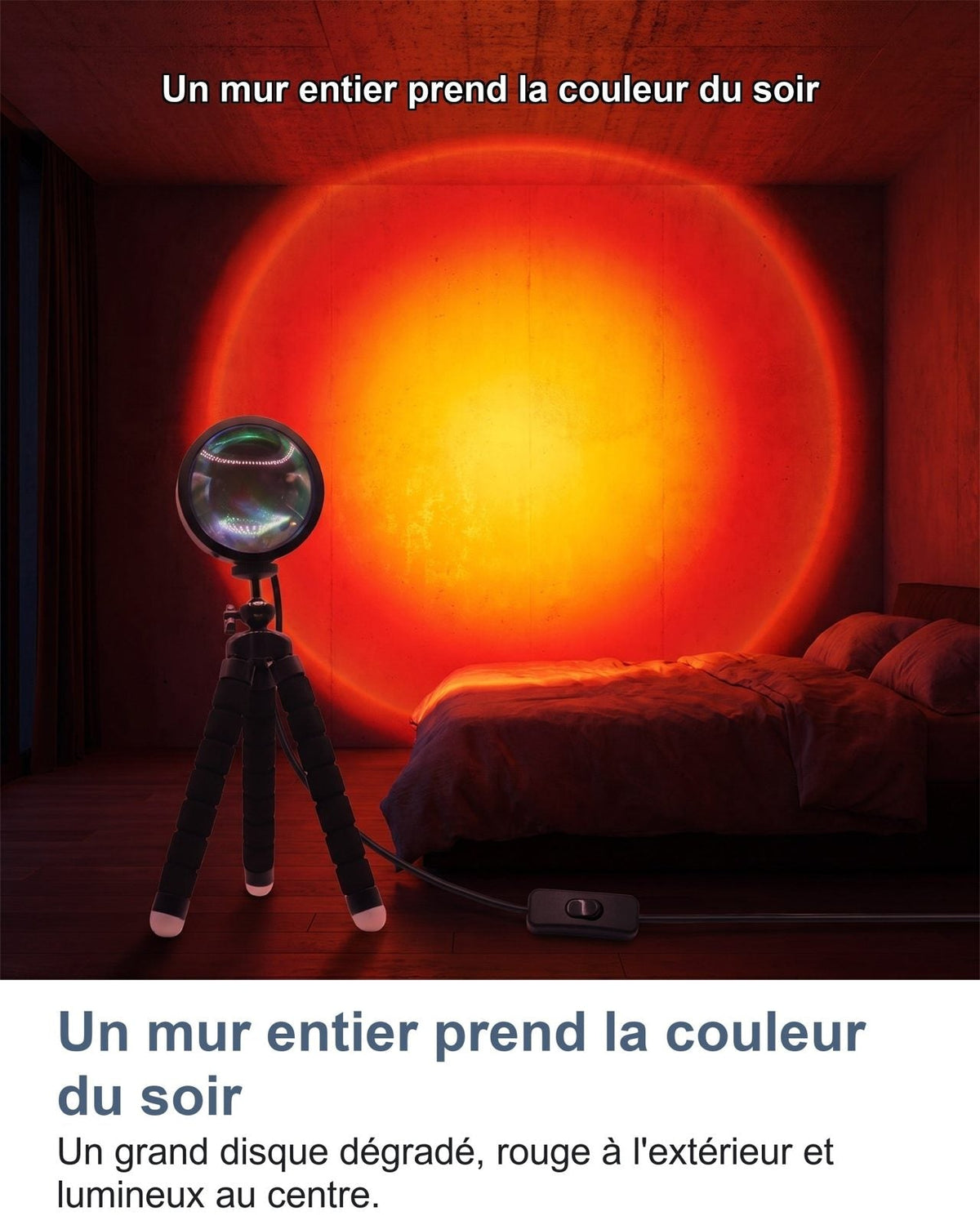Un'intera parete prende il colore della sera