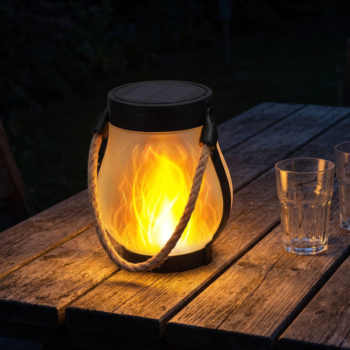 Una fiamma che si muove, non una lampadina fissa