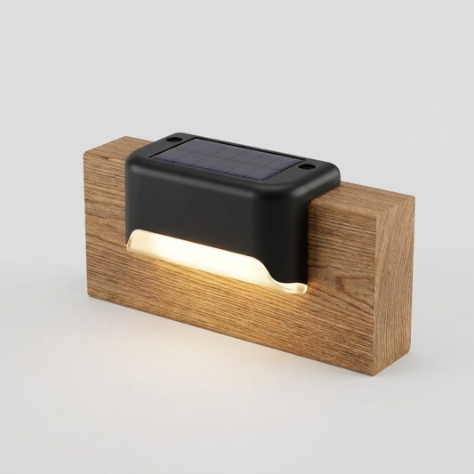 Luce solare LED da esterno con accensione automatica, colore nero