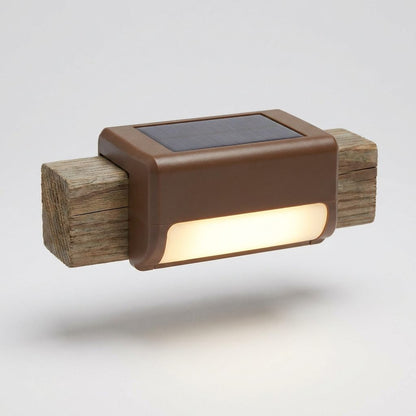 Luce solare LED da esterno con accensione automatica, colore marrone