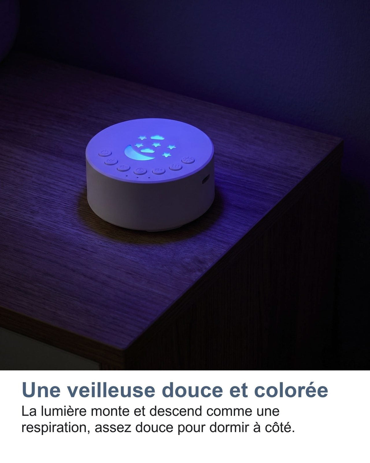 Una luce notturna soffusa e colorata