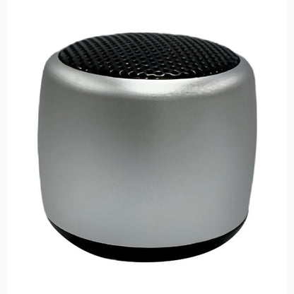 Mini cassa Bluetooth in metallo, abbinamento TWS e chiamate in vivavoce, colore grigio argento