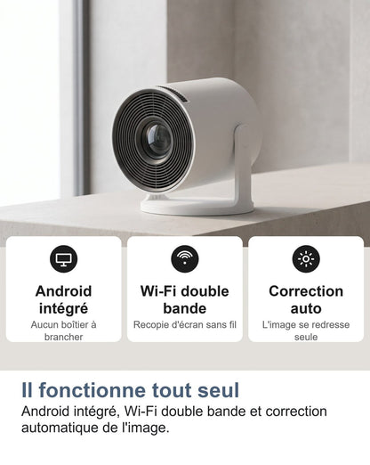 Android integrato, Wi-Fi dual band e correzione automatica dell'immagine