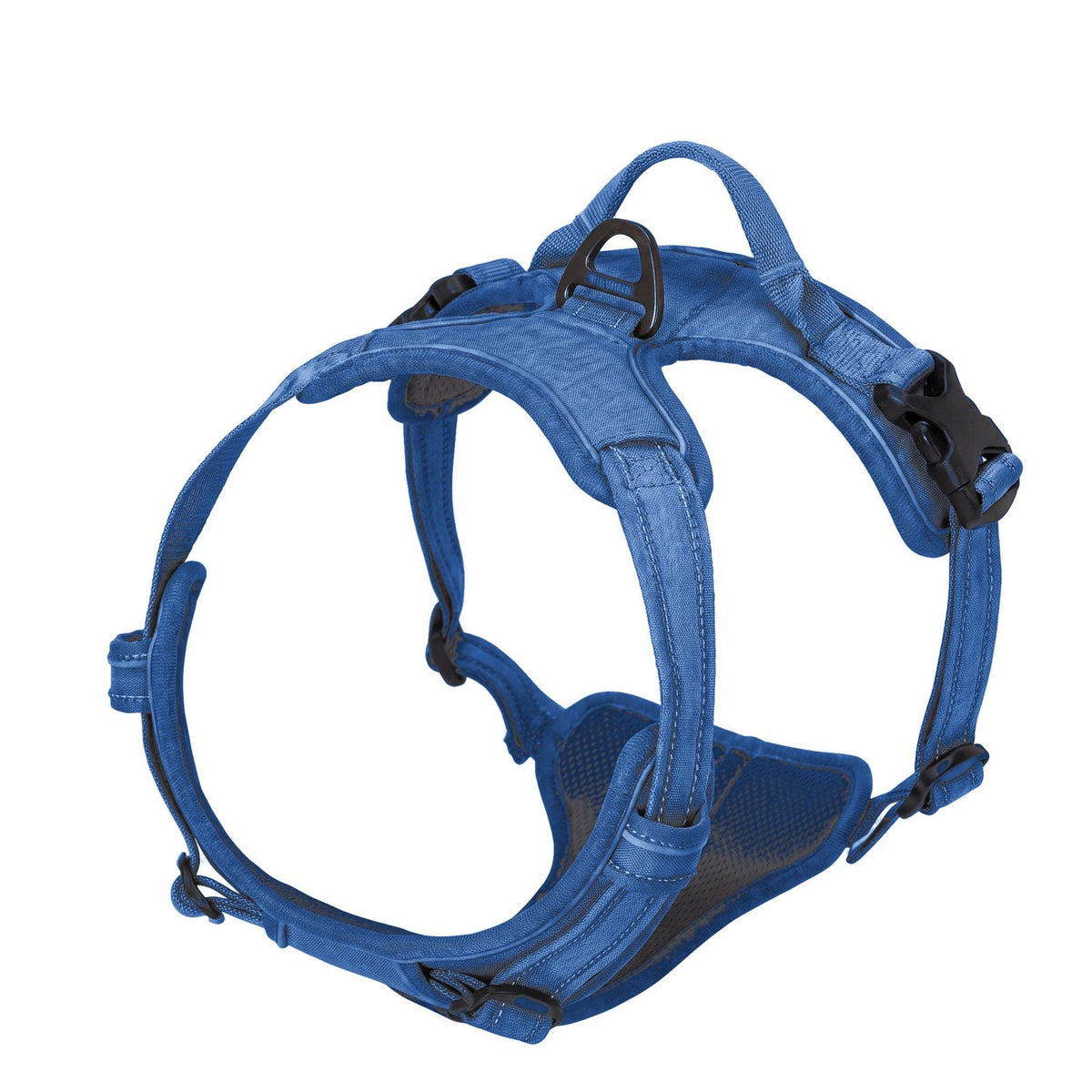 Pettorina cane antitiro regolabile, colore blu
