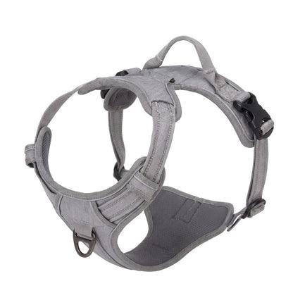 Pettorina cane antitiro regolabile, colore grigio