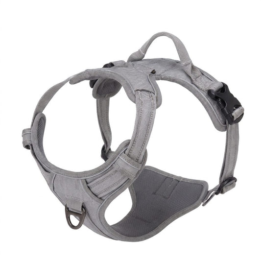 Pettorina cane antitiro regolabile, colore grigio