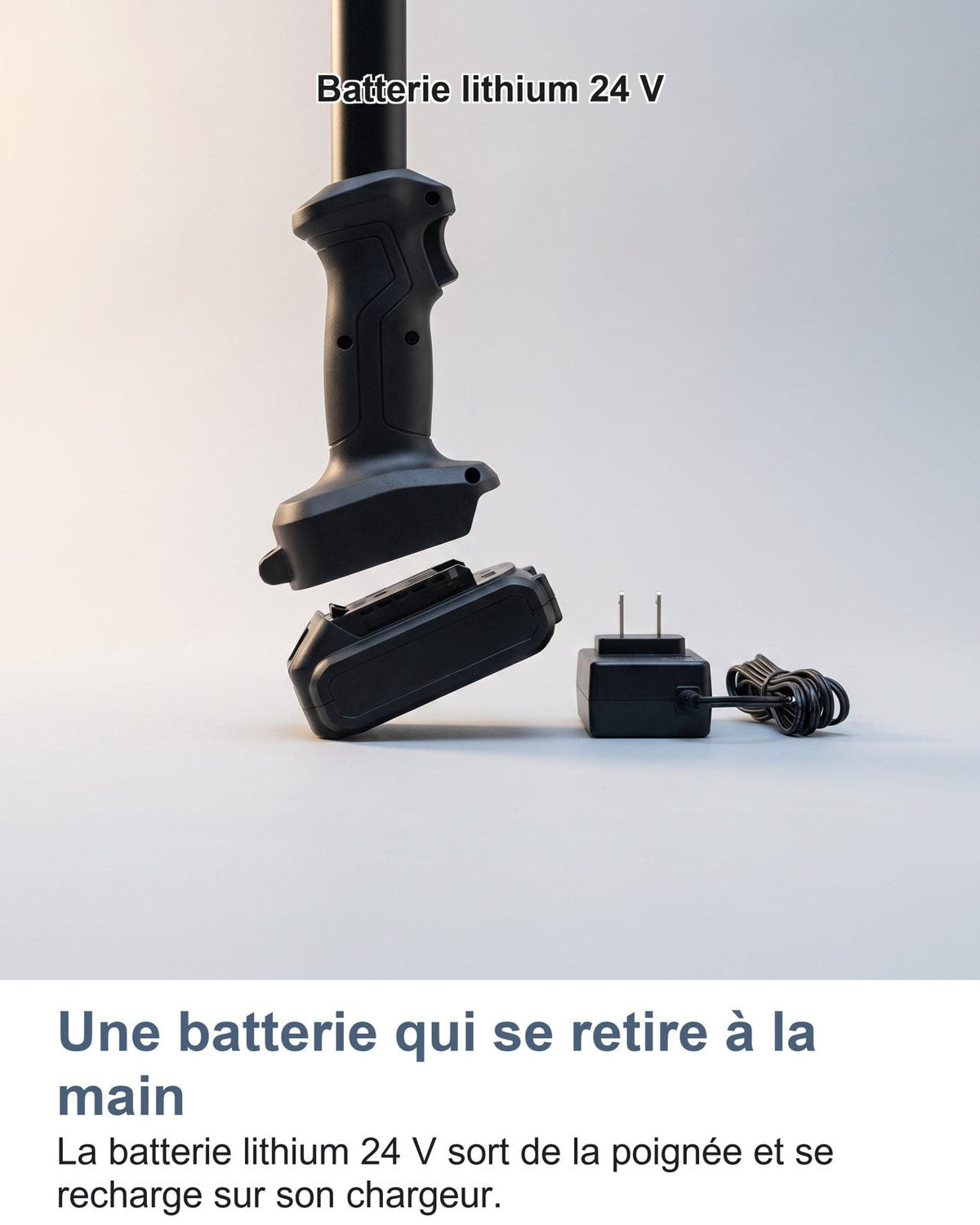 Una batteria che si toglie a mano