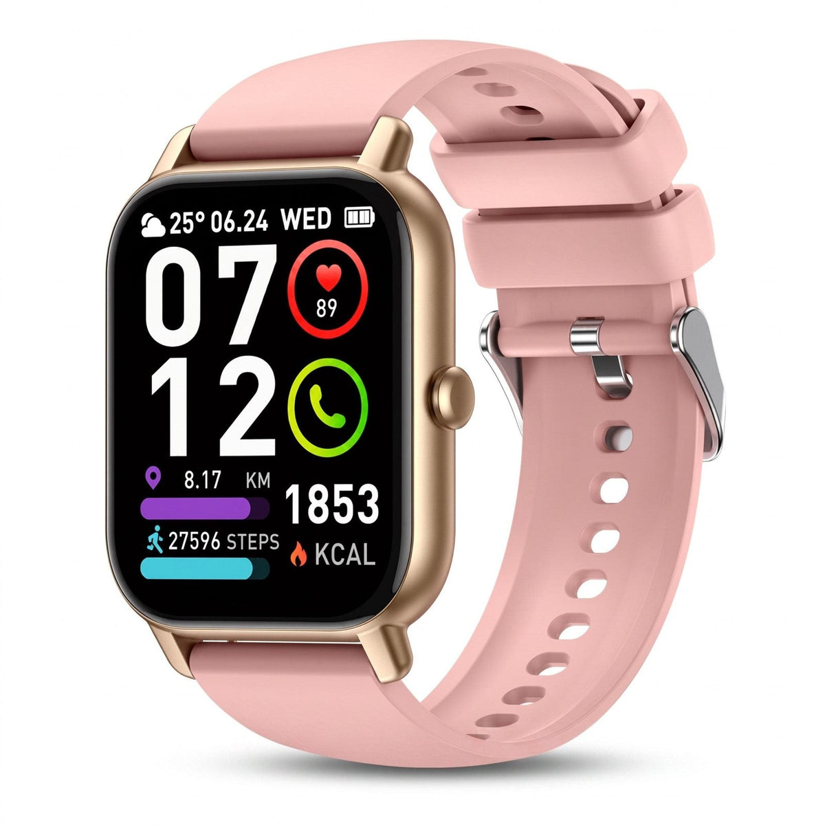 Smartwatch donna sportivo, colore oro rosa