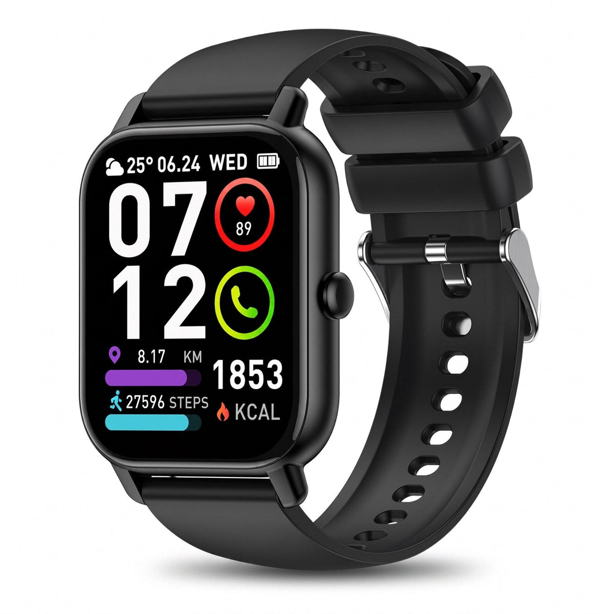 Smartwatch donna sportivo, colore nero