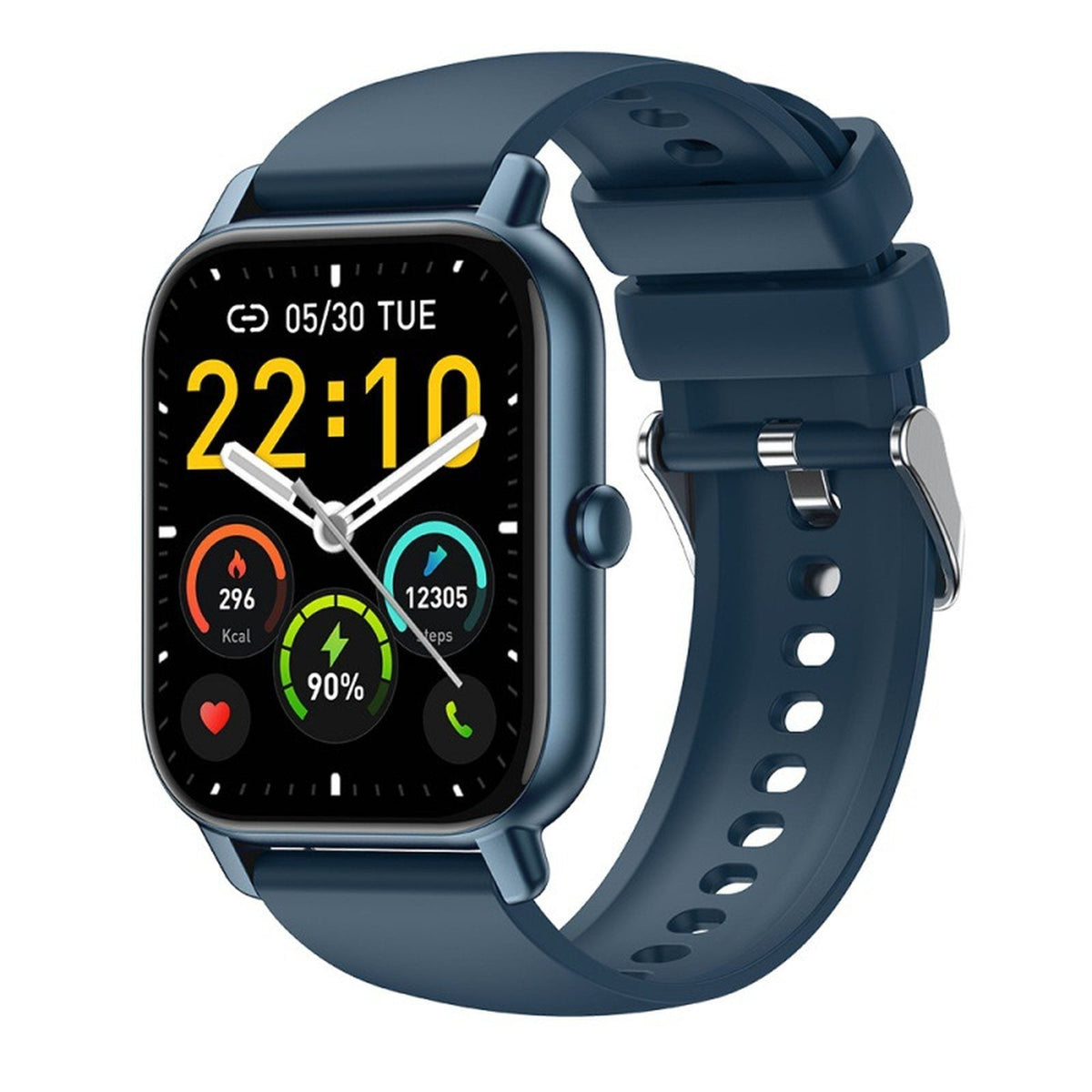 Smartwatch donna con schermo touch 1,85 pollici, chiamate Bluetooth, IP68, colore blu