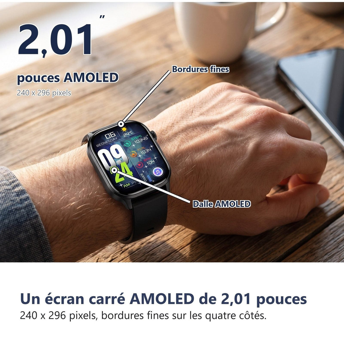 Schermo AMOLED da 2,01 pollici