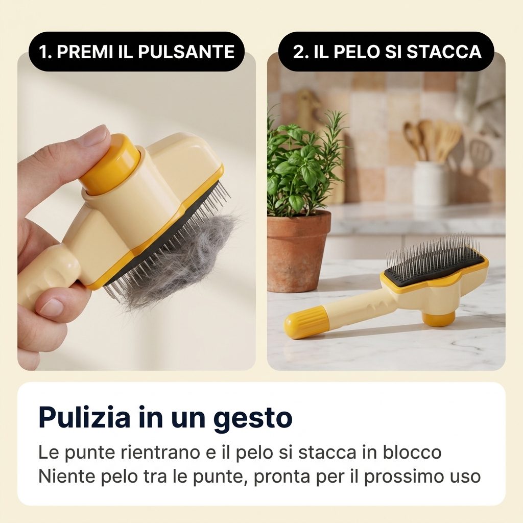 La stessa spazzola per gatti a pelo corto e a pelo lungo