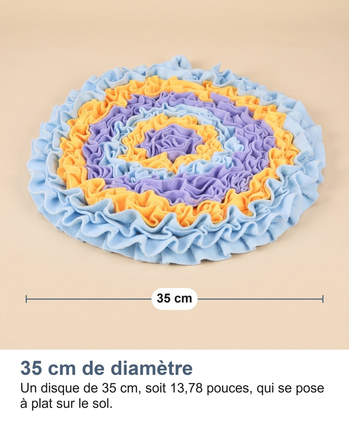 Tappeto olfattivo da 35 cm di diametro, un disco che si appoggia in piano sul pavimento