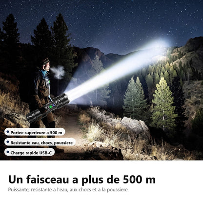 Fascio oltre i 500 m, torcia resistente