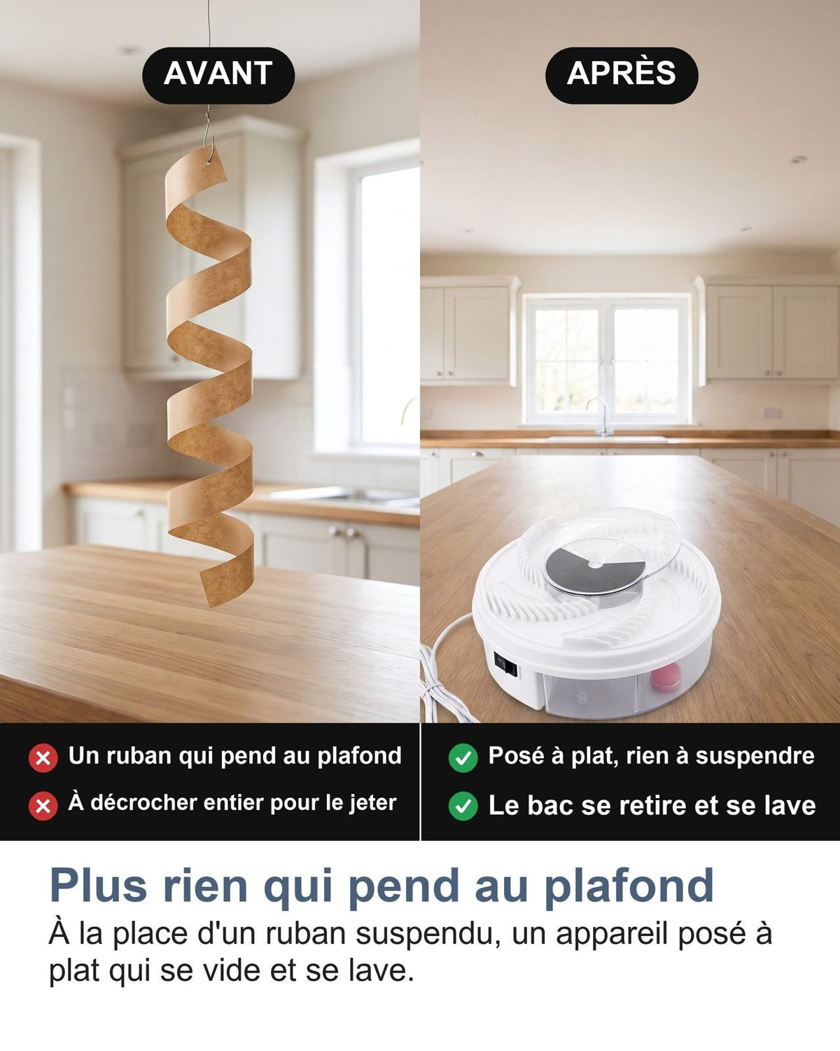 Niente più nastri appesi al soffitto: al loro posto un apparecchio appoggiato in piano che si svuota e si lava