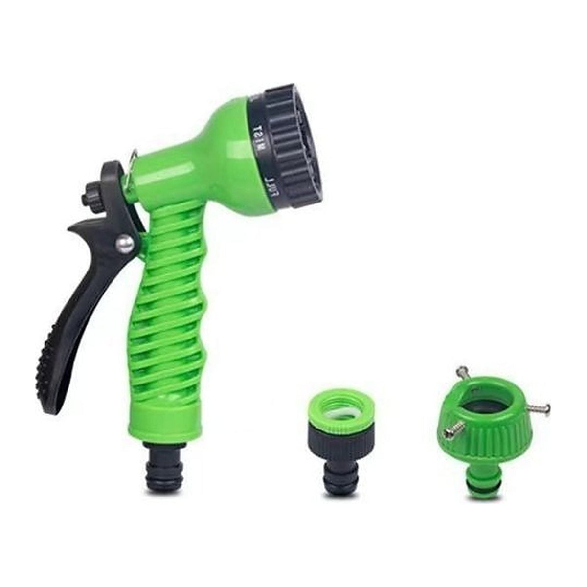 Tubo estensibile da giardino con pistola a 7 getti, altra angolazione