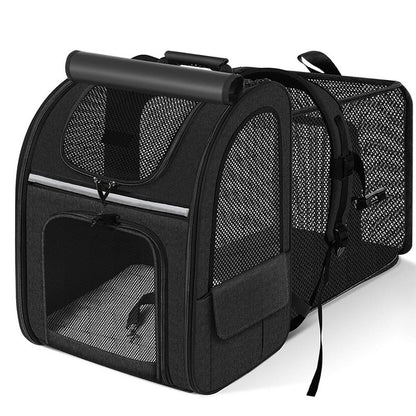 Zaino trasportino per animali, colore nero