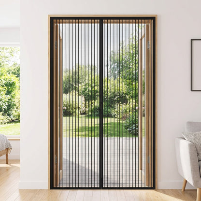 Zanzariera magnetica per porta 80x210 cm, colore nero
