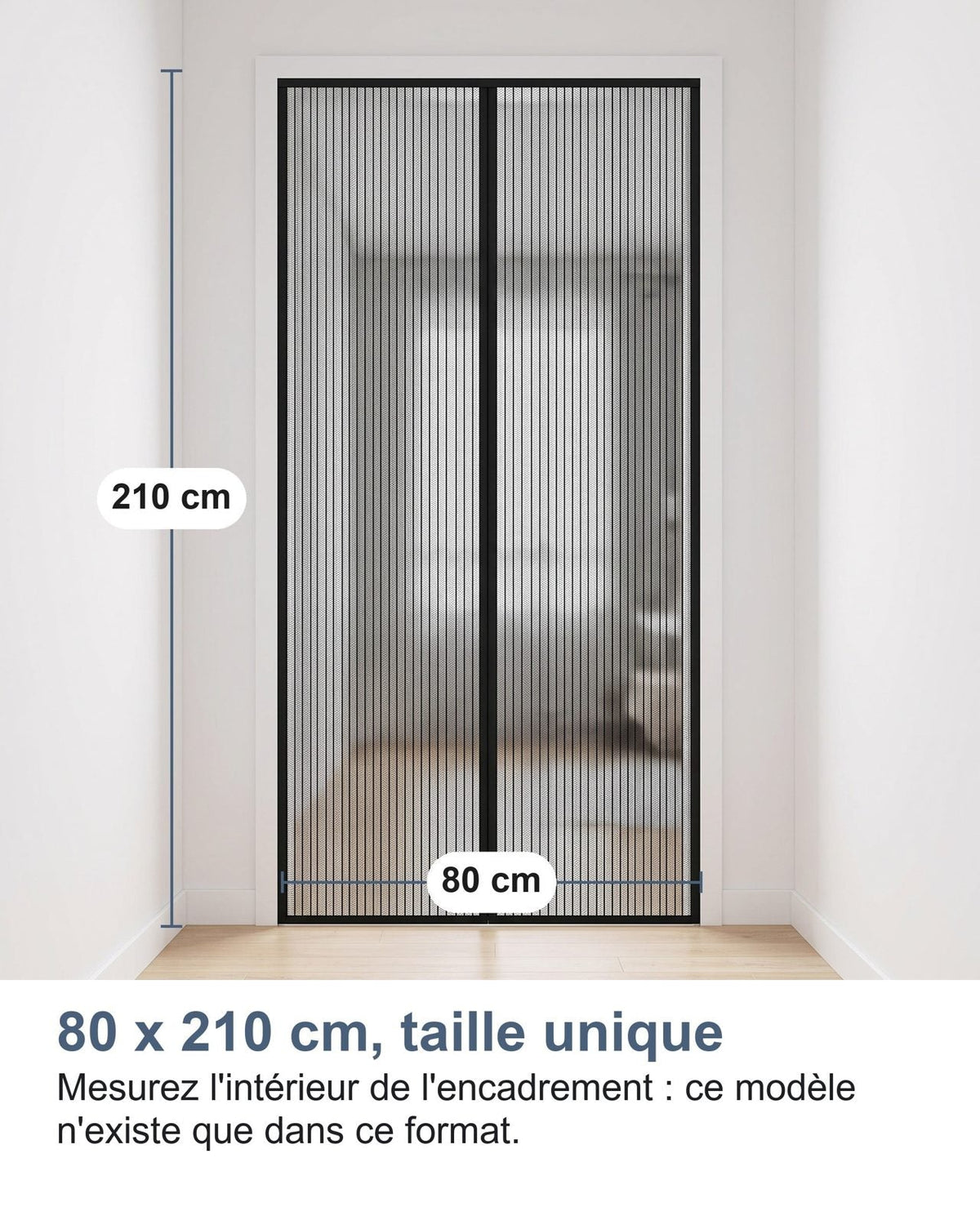 80 x 210 cm, misura unica: misura l'interno del telaio, questo modello esiste solo in questo formato